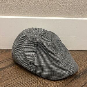 J. Lindeberg Classic Gray Houndstooth Golf Flat Cap Men’s
